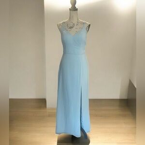 Cinderella blue formal gown by AZAZIE SIZE C/XL Baby Blue Sweetheart neckline